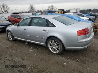 2008 Audi A8 4.2L z VIN WAUMV94E48N015819, wystawiony jako Copart lot #87915815 z przebiegiem 196 018 mil mil oraz Czysty tytuł • Clean title. Historia ofert i sprzedaży dostępna na DreamBid. Obrazek 2.