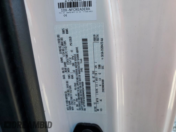 2022 Ford F-150 XL with VIN 1FTFX1E55NKE41909, listed as a Copart auction lot 63763585 with 28,742 mi miles and Clean title. Bid and sale history available at DreamBid. Image 12.