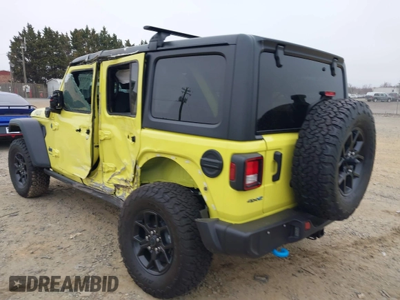 2024 Jeep Wrangler Sport S with VIN 1C4RJXN62RW121018, listed as a IAAI auction lot 41772775 with 1,146 mi miles and . Bid and sale history available at DreamBid. Image 3.