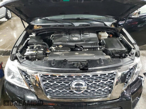 2019 Nissan Armada Platinum with VIN JN8AY2NE8K9755137, listed as a Copart auction lot 46058775 with 93,949 mi miles and Salvage Title. Bid and sale history available at carsss.com. Image 12.