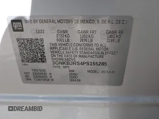 2023 Chevrolet Blazer LT with VIN 3GNKBJRS4PS155285, listed as a IAAI auction lot 42041779 with 31,043 mi miles and . Bid and sale history available at DreamBid. Image 9.