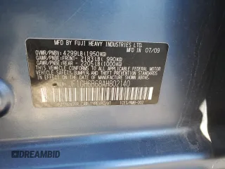 2010 Subaru Impreza i Premium с VIN JF1GH6B68AH802140, выставлен на аукционе Copart как лот 42410055 с пробегом 195 858 миль миль и Списание • Salvage title. История ставок и продаж доступна на DreamBid. Изображение 14.