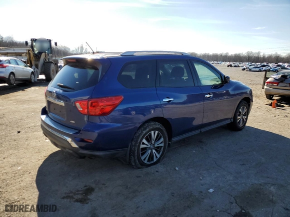 2017 Nissan Pathfinder S with VIN 5N1DR2MM3HC668607, listed as a Copart auction lot 86807884 with 167,421 mi miles and Salvage Title. Bid and sale history available at carsss.com. Image 3.