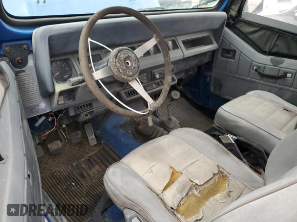 1993 Jeep Wrangler "S" with VIN 1J4FY19PXPP237521, listed as a Copart auction lot 44783435 with 153,654 mi miles and Clean Title. Bid and sale history available at carsss.com. Image 8.