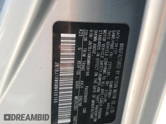 2021 Nissan Rogue S with VIN JN1BJ1AW6MW438168, listed as a Copart auction lot 52534405 with 82,068 mi miles and Salvage title. Bid and sale history available at DreamBid. Image 13.