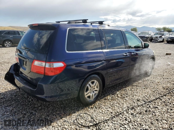 2006 Honda Odyssey EX z VIN 5FNRL38496B023830, wystawiony jako Copart lot #57497265 z przebiegiem 123 839 mil mil oraz Szkoda całkowita • Salvage title. Historia ofert i sprzedaży dostępna na DreamBid. Obrazek 3.