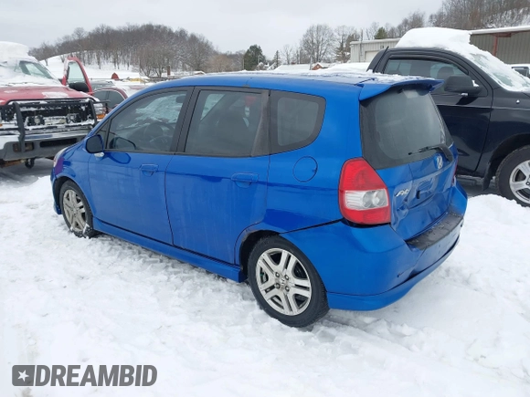 2007 Honda Fit Sport with VIN JHMGD37687S023604, listed as a IAAI auction lot 41310146 with 358,465 mi miles. Bid and sale history available at carsss.com. Image 3.