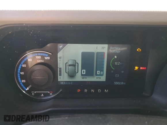 2024 Ford Bronco with VIN 1FMDE2APXRLA20919, listed as a Copart auction lot 68307954 with 5,502 mi miles and Salvage title. Bid and sale history available at DreamBid. Image 9.