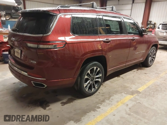 2021 Jeep Grand Cherokee Overland with VIN 1C4RJKDGXM8149126, listed as a IAAI auction lot 41946409 with 41,698 mi miles and . Bid and sale history available at DreamBid. Image 4.