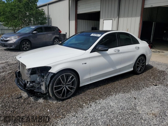 2019 Mercedes-Benz C 43 AMG with VIN 55SWF6EB5KU304210, listed as a Copart auction lot 57812795 with 48,925 mi miles and Clean title. Bid and sale history available at DreamBid. Image 1.