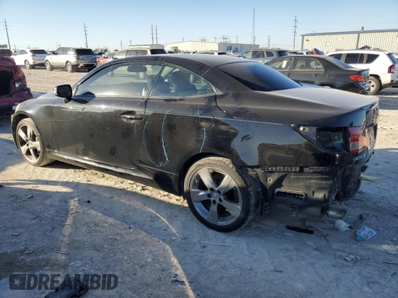 2010 Lexus IS 350 C with VIN JTHFE2C28A2504255, listed as a Copart auction lot 43643865 with 173,127 mi miles and Salvage title. Bid and sale history available at DreamBid. Image 2.