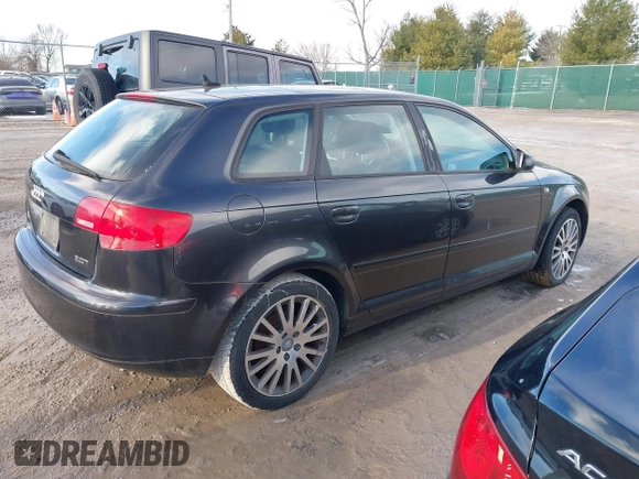 2008 Audi A3 with VIN WAUNF78P08A141023, listed as a IAAI auction lot 41633380 with 134,831 mi miles. Bid and sale history available at carsss.com. Image 4.