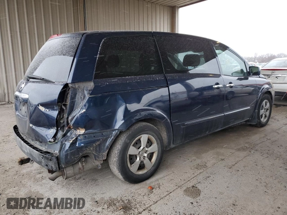 2008 Nissan Quest SL with VIN 5N1BV28U48N105373, listed as a Copart auction lot 84590254 with 162,938 mi miles and Clean Title. Bid and sale history available at carsss.com. Image 3.