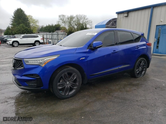 2019 Acura RDX w/A-Spec Pkg with VIN 5J8TC1H6XKL010136, listed as a Copart auction lot 47319425 with 0 mi miles and Salvage Title. Bid and sale history available at carsss.com. Image 1.