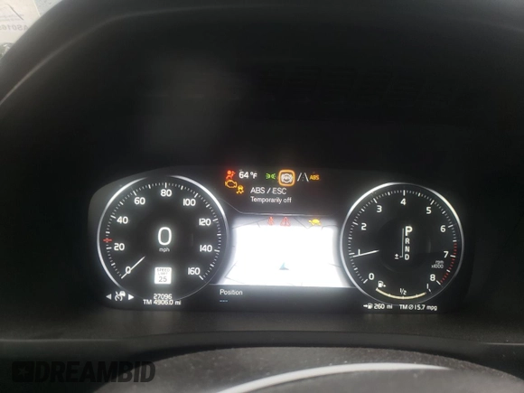 2022 Volvo XC90 Inscription with VIN YV4A221L3N1777824, listed as a Copart auction lot 72536074 with 27,096 mi miles and Salvage title. Bid and sale history available at DreamBid. Image 9.