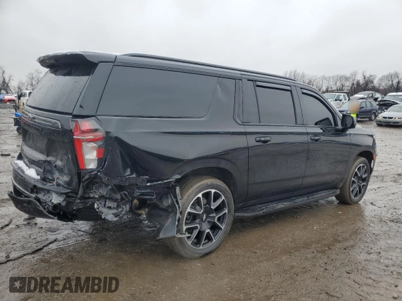2022 Chevrolet Suburban RST with VIN 1GNSCEKD0NR307918, listed as a Copart auction lot 44904915 with 98,358 mi miles and Salvage title. Bid and sale history available at DreamBid. Image 3.