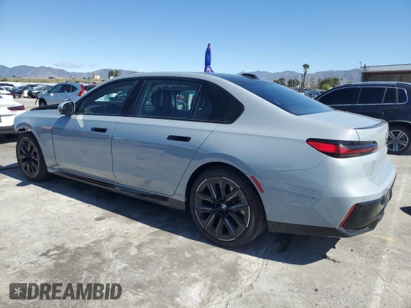 2023 BMW 7 Series 740i with VIN WBA23EH02PCL92695, listed as a Copart auction lot 49352065 with 11,758 mi miles and Salvage title. Bid and sale history available at DreamBid. Image 2.
