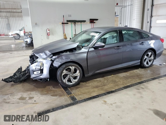 2018 Honda Accord EX-L with VIN 1HGCV1F57JA060393, listed as a Copart auction lot 61573075 with 59,215 mi miles and Salvage title. Bid and sale history available at DreamBid. Image 1.