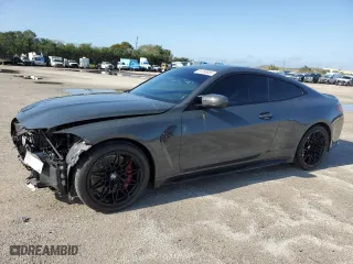 2021 BMW M4 Competition with VIN WBS33AZ05MCG69989, listed as a Copart auction lot 51356855 with 35,654 mi miles and Salvage Title. Bid and sale history available at carsss.com. Image 1.