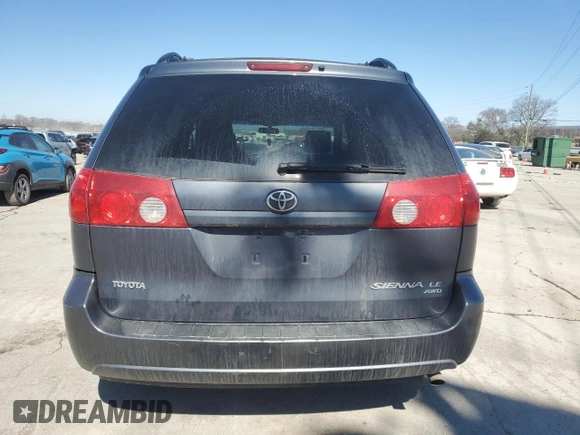 2006 Toyota Sienna LE with VIN 5TDBA23C76S066560, listed as a Copart auction lot 47078095 with 189,764 mi miles and Salvage Title. Bid and sale history available at carsss.com. Image 6.