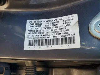 2014 Honda Accord LX with VIN 1HGCR2F33EA223443, listed as a Copart auction lot 41909865 with 94,271 mi miles and Salvage Title. Bid and sale history available at carsss.com. Image 13.