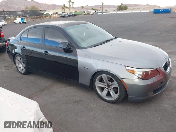 2007 BMW 5 Series 530i with VIN WBANE73527CM57227, listed as a IAAI auction lot 41724097 with 181,689 mi miles. Bid and sale history available at carsss.com. Image 1.