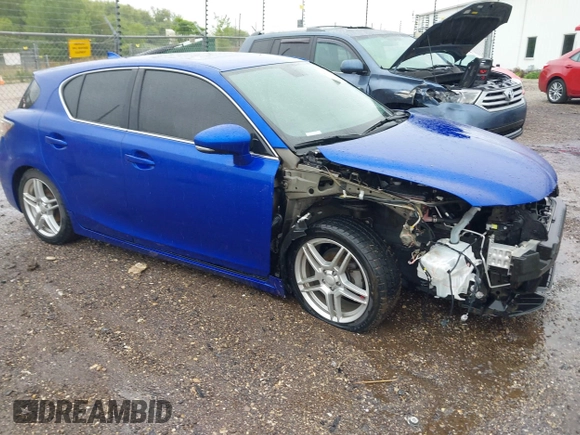 2014 Lexus CT 200h with VIN JTHKD5BH2E2178628, listed as a IAAI auction lot 42323160 with 56,281 mi miles and . Bid and sale history available at DreamBid. Image 1.