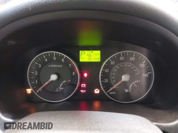 2007 Hyundai Accent SE with VIN KMHCN36C67U026540, listed as a IAAI auction lot 41062633 with 70,143 mi miles. Bid and sale history available at carsss.com. Image 7.