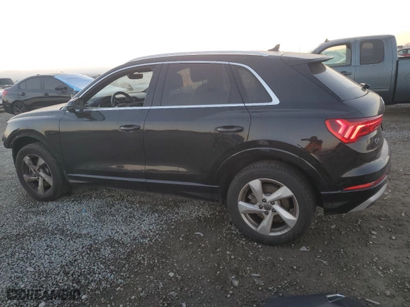 2020 Audi Q3 Premium Plus with VIN WA1BECF38L1099107, listed as a Copart auction lot 87075264 with 38,216 mi miles and Salvage Title. Bid and sale history available at carsss.com. Image 2.