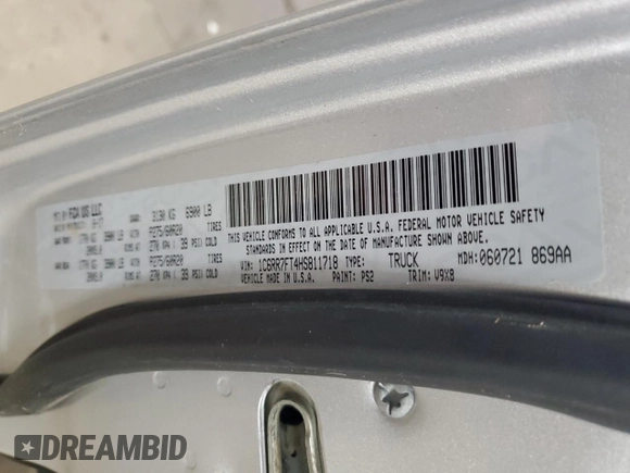 2017 Ram 1500 Express with VIN 1C6RR7FT4HS811718, listed as a Copart auction lot 51530745 with Not Provided miles and Non Repairable. Bid and sale history available at carsss.com. Image 14.