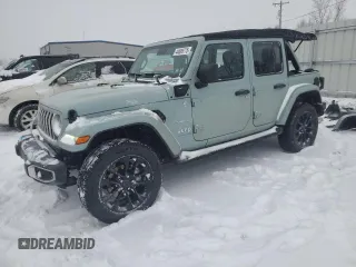 2024 Jeep Wrangler Sahara with VIN 1C4RJXP62RW161726, listed as a Copart auction lot 44699775 with 15,398 mi miles and Clean title. Bid and sale history available at DreamBid. Image 1.