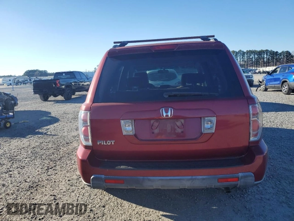 2006 Honda Pilot EX with VIN 5FNYF28476B006649, listed as a Copart auction lot 87133434 with 168,190 mi miles and Clean Title. Bid and sale history available at DreamBid. Image 6.
