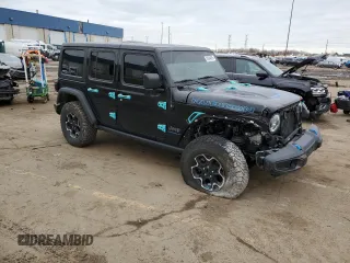 2023 Jeep Wrangler Rubicon z VIN 1C4JJXR63PW566503, wystawiony jako Copart lot #49884605 z przebiegiem 19 304 mil mil oraz Szkoda całkowita • Salvage title. Historia ofert i sprzedaży dostępna na DreamBid. Obrazek 4.