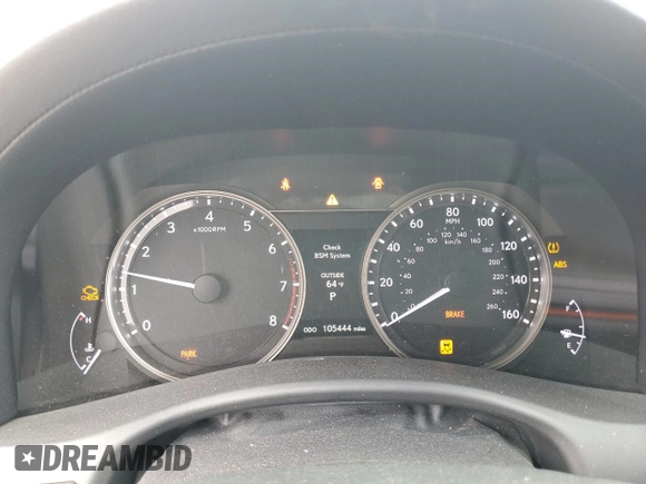 2013 Lexus GS with VIN JTHBE1BL4D5000758, listed as a Copart auction lot 53100215 with 105,444 mi miles and Salvage Title. Bid and sale history available at carsss.com. Image 9.
