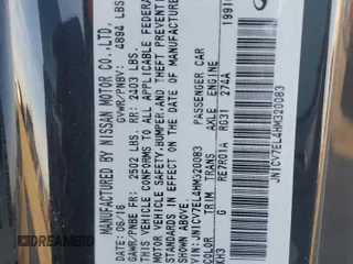 2017 Infiniti Q60 2.0t with VIN JN1CV7EL4HM320083, listed as a Copart auction lot 47426045 with 116,411 mi miles and Salvage Title. Bid and sale history available at DreamBid. Image 12.
