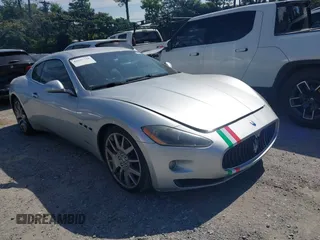 2009 Maserati GranTurismo with VIN ZAMGJ45A290044238, listed as a IAAI auction lot 42637738 with 66,691 mi miles and . Bid and sale history available at DreamBid. Image 1.