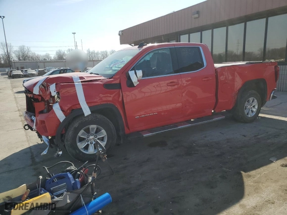 2020 GMC Sierra 1500 SLE with VIN 1GTR9BEK1LZ168569, listed as a Copart auction lot 48932105 with 42,893 mi miles and Salvage Title. Bid and sale history available at carsss.com. Image 1.
