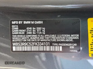 2015 BMW M4 with VIN WBS3R9C52FK334101, listed as a Copart auction lot 68430084 with Not Provided miles and Salvage Title. Bid and sale history available at carsss.com. Image 12.