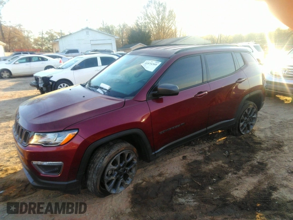 2021 Jeep Compass 80th Anniversary with VIN 3C4NJDEB2MT595656, listed as a IAAI auction lot 41874360 with 76,296 mi miles and . Bid and sale history available at DreamBid. Image 17.