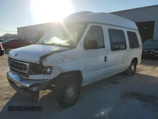 1997 Ford Econoline Commercial with VIN 1FDEE1460VHB73596, listed as a Copart auction lot 81371284 with 155,691 mi miles and Salvage Title. Bid and sale history available at carsss.com. Image 1.