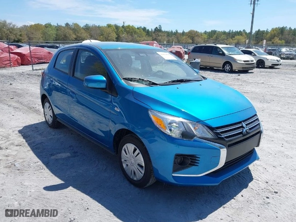 2024 Mitsubishi Mirage ES with VIN ML32AUHJ5RH020983, listed as a IAAI auction lot 41892890 with 6653 miles. Bid and sale history available at carsss.com. Image 1.