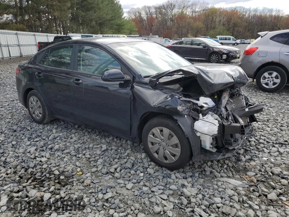 2020 Kia Rio LX with VIN 3KPA24AD1LE286105, listed as a Copart auction lot 53278155 with 0 mi miles and Salvage Title. Bid and sale history available at carsss.com. Image 4.