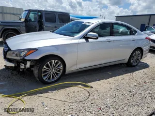 2017 Genesis G80 3.8L with VIN KMHGN4JE9HU177552, listed as a Copart auction lot 68233884 with 72,861 mi miles and Salvage Title. Bid and sale history available at carsss.com. Image 1.