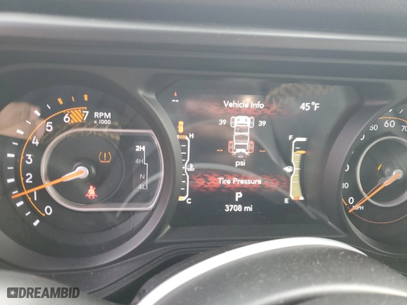 2024 Jeep Wrangler Sport with VIN 1C4PJXDG5RW251022, listed as a Copart auction lot 88949835 with 3,708 mi miles and Salvage Title. Bid and sale history available at carsss.com. Image 9.