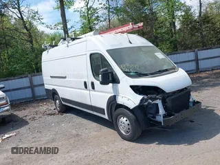 2023 Ram ProMaster Cargo with VIN 3C6MRVJG9PE519735, listed as a IAAI auction lot 41995842 with 30,745 mi miles and . Bid and sale history available at DreamBid. Image 1.