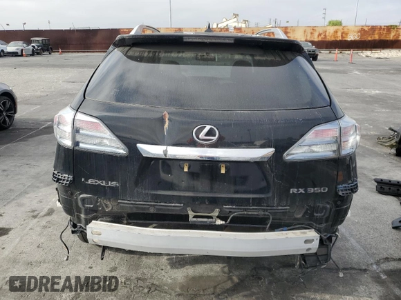 2010 Lexus RX 350 with VIN JTJZK1BA0A2000211, listed as a Copart auction lot 62957225 with 120,554 mi miles and Salvage title. Bid and sale history available at DreamBid. Image 6.