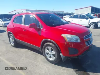 2015 Chevrolet Trax LT with VIN 3GNCJLSB8FL216708, listed as a IAAI auction lot 41646647 with 106,405 mi miles. Bid and sale history available at carsss.com. Image 1.
