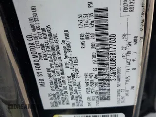 2016 Ford Fusion SE Hybrid with VIN 3FA6P0LU8GR177030, listed as a Copart auction lot 60332805 with 177,885 mi miles and Salvage title. Bid and sale history available at DreamBid. Image 13.