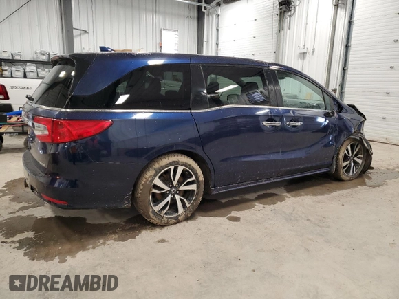 2019 Honda Odyssey Touring with VIN 5FNRL6H80KB505150, listed as a Copart auction lot 47620065 with 262,778 mi miles and Salvage Title. Bid and sale history available at carsss.com. Image 3.