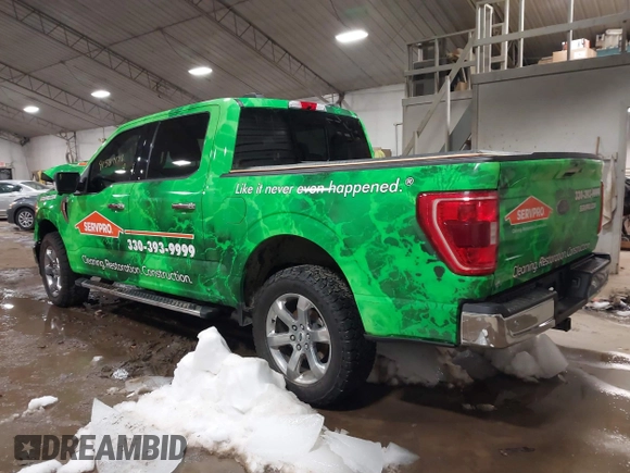 2023 Ford F-150 XL with VIN 1FTFW1ED8PFA30462, listed as a IAAI auction lot 41587146 with 64,833 mi miles. Bid and sale history available at carsss.com. Image 3.